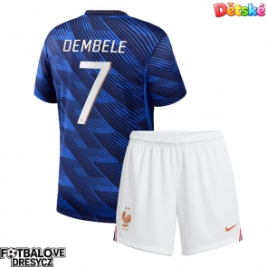 Francie Ousmane Dembele #7 Dětské Domácí dres komplet MS 2026 Krátký Rukáv (+ trenýrky)